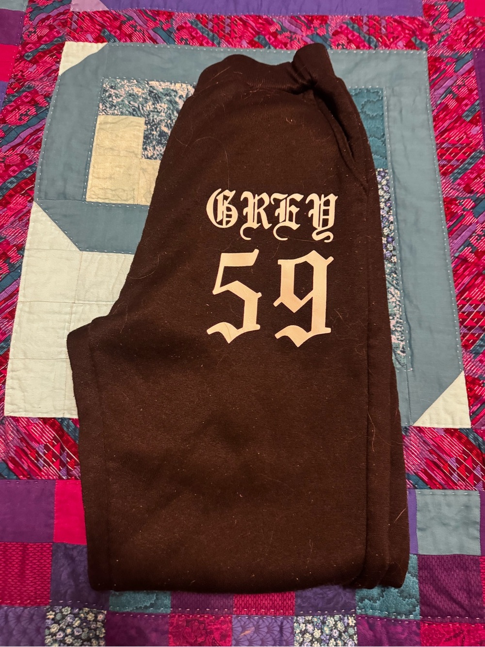 Black Joggers with GREY 59 Graphic